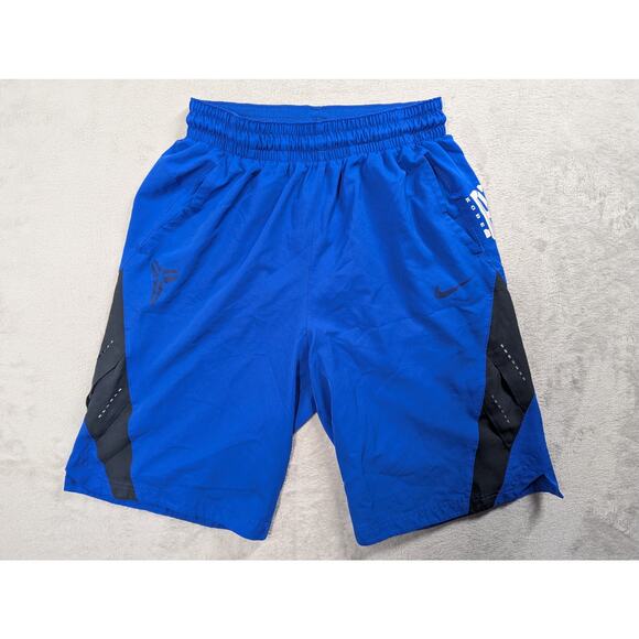 Nike Kobe Mamba Elite Stripe Dri Fit Basketball Game MEDIUM Shorts Royal Blue - Picture 1 of 8
